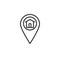 Home location marker line icon