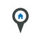 Home location marker pin place point position icon