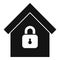 Home lock access icon simple vector. Secure stop theft