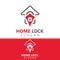 Home Lock Creative logo design security key protection concept for business