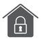 Home Lock glyph icon, real estate and home