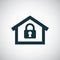 Home lock icon for web and