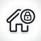 Home lock secure icon isolated