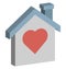 Home Love Isolated Isometric Vector icon which can easily modify or edit