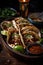 Home made birria tacos , concept of Mexican cuisine culture, created with Generative AI technology