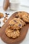 Home made healthy Almond chocolate chip vegan cookies