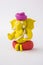 Home made Lord Ganesha Idol using Play dough