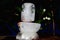 Home made shiv ling of ice