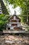 Home made wild wooden bug house for insects and ecological preservation