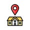 home map location color icon vector illustration