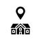 home map location glyph icon vector illustration