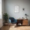 Home mockup vintage home office interior background