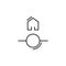 Home, networking icon. Simple line, outline vector elements of storage and cloud icons for ui and ux, website or mobile