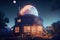 Home Observatory: Capture a set of images that showcase a stunning, otherworldly home observatory. Generative AI