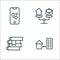 home office line icons. linear set. quality vector line set such as home office, book, balance