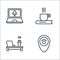 home office line icons. linear set. quality vector line set such as pointer, desk, coffee