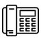 Home office telephone icon, outline style