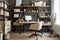 home office with tidy and organized desk, filing system, and clutter-free zone