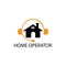 Home operator logo design vector illustration