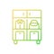 Home organization gradient linear vector icon