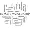 Home Ownership Word Cloud Concept in black and white