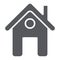 Home page glyph icon, web and house, construction sign, vector graphics, a solid pattern on a white background.