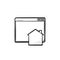 Home page hand drawn outline doodle icon.