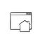 Home page hand drawn outline doodle icon.