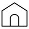 Home page line icon. House illustration isolated on white. Main page outline style design, designed for web and app. Eps