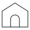 Home page thin line icon. House illustration isolated on white. Main page outline style design, designed for web and app