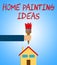 Home Painting Ideas Showing House Paint 3d Illustration