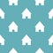 Home pattern seamless blue