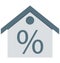 Home, Percentage Sign Isolated Vector Icons can be modify with any Style