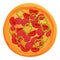 Home pizza icon, cartoon style