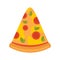 Home pizza slice icon flat isolated vector