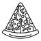 Home pizza slice icon, outline style