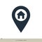 Home Place Point Icon Logo Template Illustration Design. Vector EPS 10