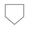 Home plate icon with baseball bats and ball