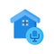 Home podcast icon in flat style. vector for website