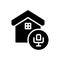 Home podcast icon. vector in glyph style