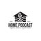 Home podcast logo design template