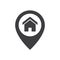 Home point location sign. House map pointer icon