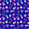 Home potted plants seamless pattern.Indoor flowers