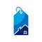 Home price tag blue logo icon