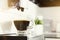 Home professional coffee machine with espresso cup