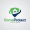 Home protect logo design template