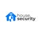 Home protection wireless system logo design. House monitoring and security system vector design