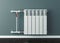 Home radiator, 3d rendering, worm and cold