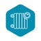 Home radiator icon, outline style