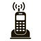 Home radio telephone icon, simple style